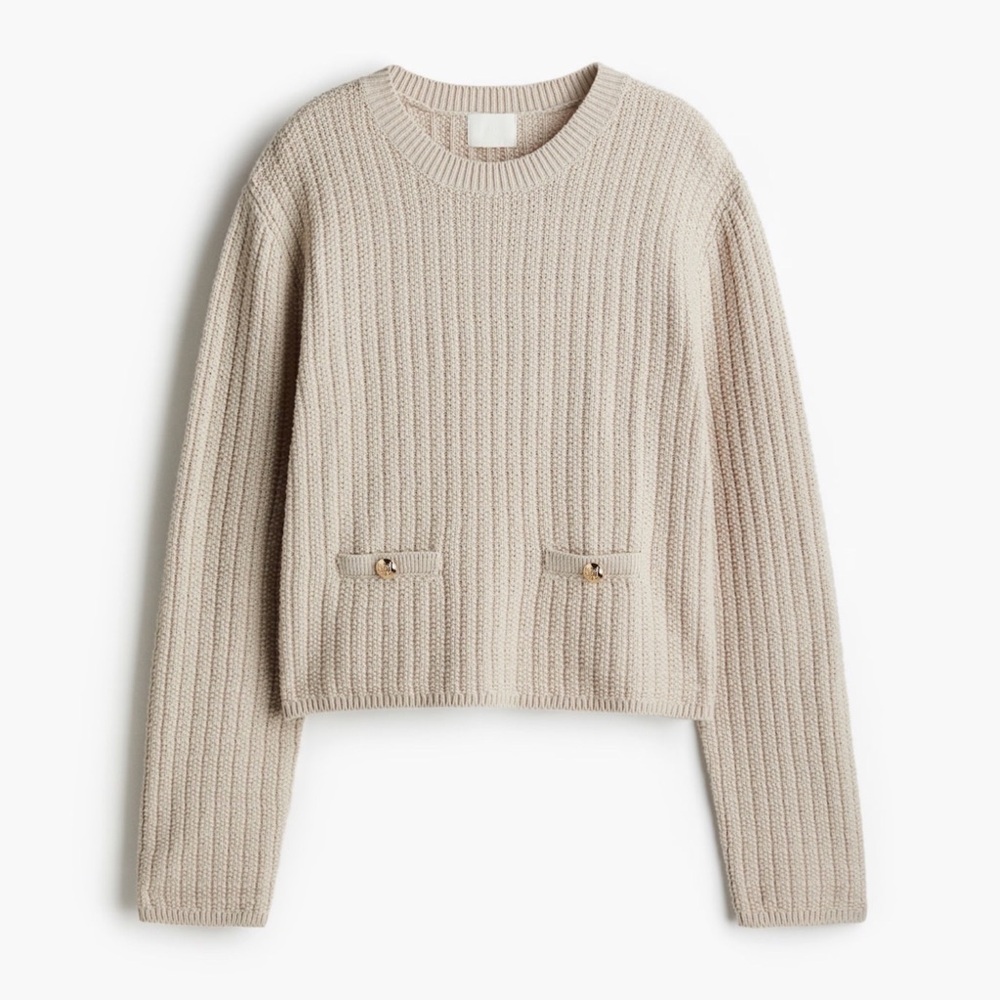 H&M Women's Beige Knit Sweater